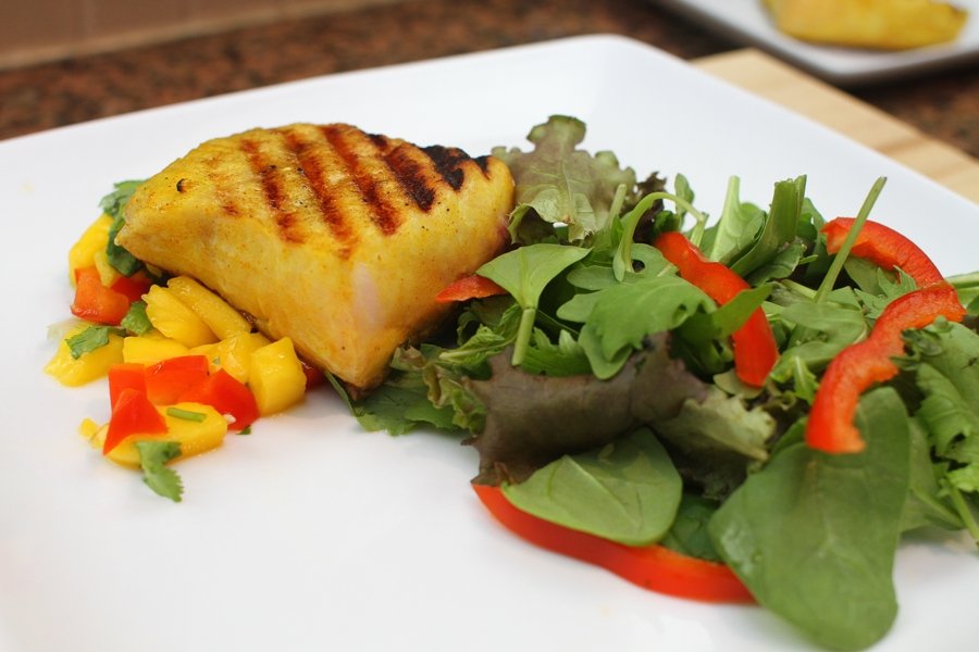Grilled Cobia With Mango Salsa