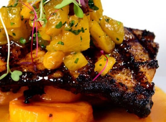 Jerked Cobia With Pineapple Chutney